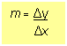 Text Box: m = Δy
      Δx       
