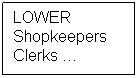 Text Box: LOWER
Shopkeepers
Clerks  . 
