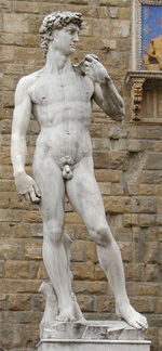 La copia del David in Piazza della Signoria