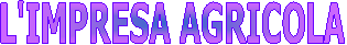 L'IMPRESA AGRICOLA