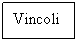Text Box: Vincoli