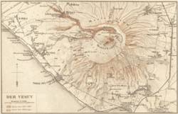 Carta storica del Vesuvio - 1888