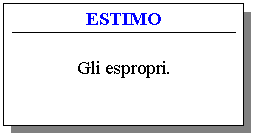Text Box: ESTIMO

Gli espropri.
