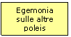 Text Box: Egemonia sulle altre poleis


