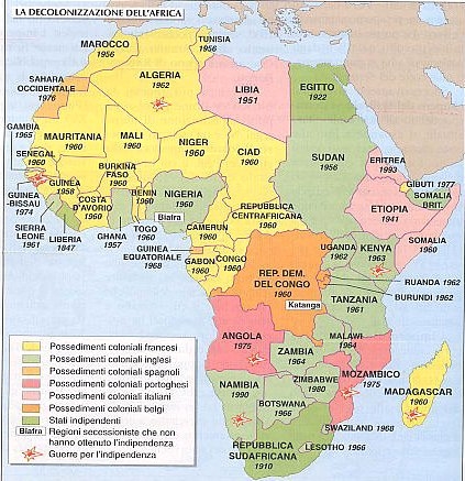 Decolonizzazione dell'Africa - L'AFRICA SETTENTRIONALE E LA FRANCIA, L'EMANCIPAZIONE DELL'AFRICA NERA, I RAPPORTI AFRICA/EUROPA